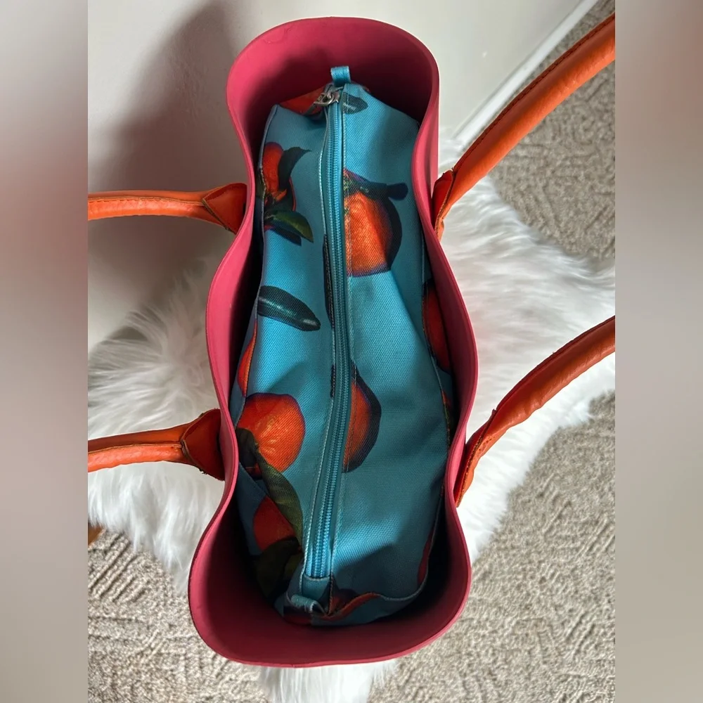 O Bag Pink and Orange Large Women's Tote - Picture 3 of 9